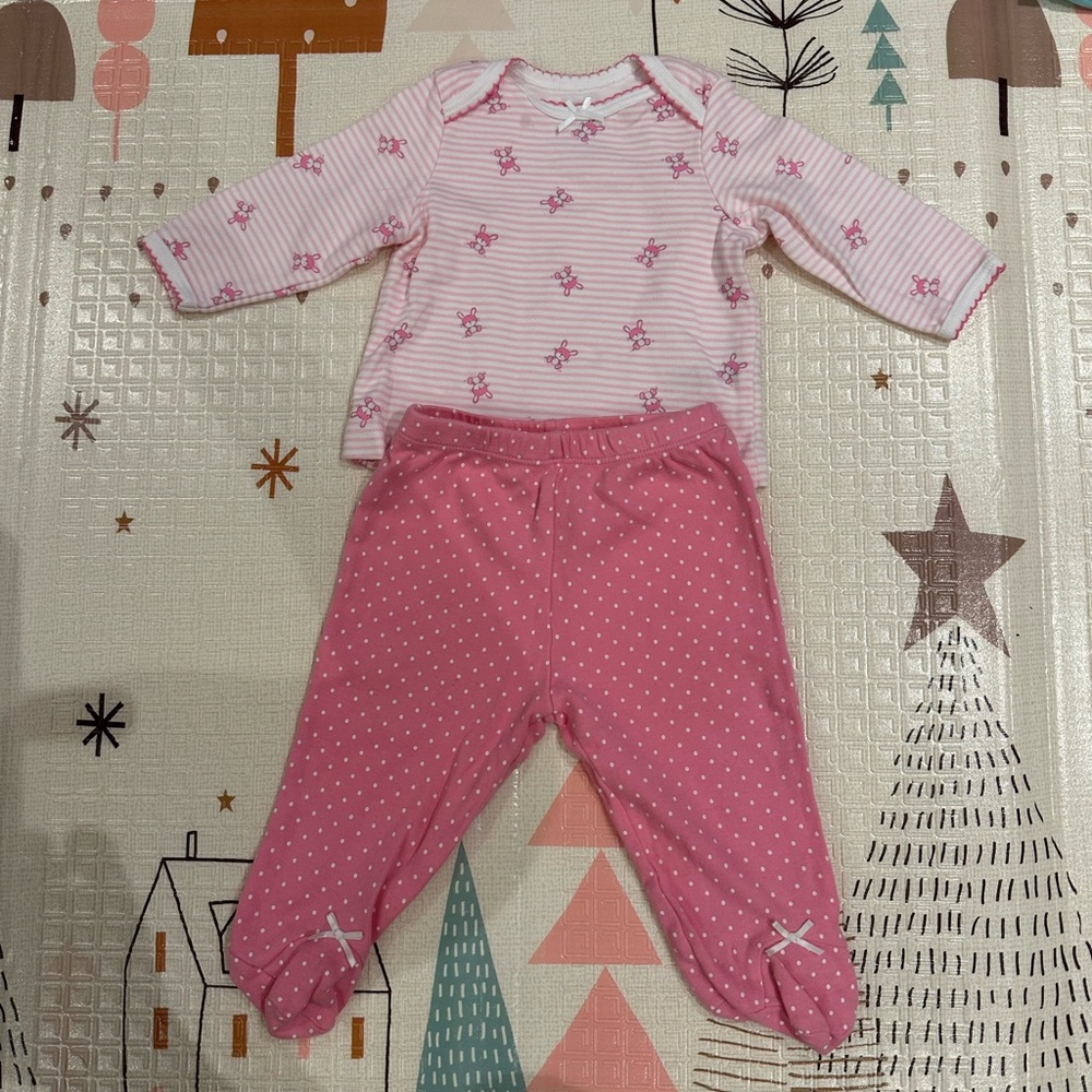6 months Little Me Baby Girl Clothes Two Pieces